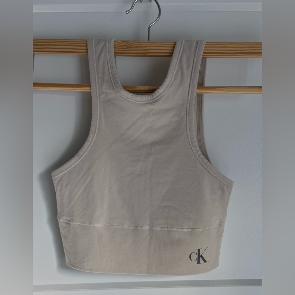 Calvin Klein Beige Lounge Sports Bra